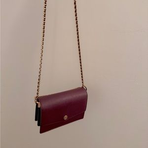 Tory Burch burgundy shoulder bag